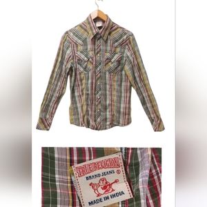 - UNISEX WESTERN STYLE PLAID SHIRT by TRUE RELIGION